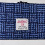 HARRIS TWEED NWTS GLEN APPIN BLUE & BLACK PLAID WALLET SILVER KISS LOCK CLOSURE Photo 1