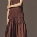 Anthropologie NWT  Sleeveless Mock-Neck Drop-Waist Sweater Midi Dress Size Small Photo 0