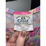 VTG 90’s Crest Scrub Top Rainbow Hearts Pink Ribbon Print Pockets Women’s Large Photo 5