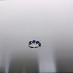 18K White Gold Plated Adjustable Blue Crystsl Sapphire Ring for Women Photo 0