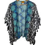Ruby Rd Open Front Kimono Cardigan Size XL‎ Lightweight Cover Up Resort Beachy Blue Photo 0