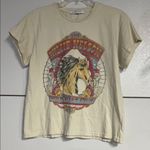 Daydreamer  WILLIE NELSON WILD WEST SHORT SLEEVE TEE SHIRT BLOUSE CREAM SMALL Photo 1