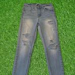 Wax Jean Brand Y2K distressed women’s skinny light wash size 3 Blue Photo 0