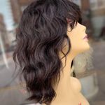 100% human hair Natural Dark Brown Wig Photo 0