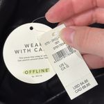 Aerie Offline The Hugger Hi-Rise Faux Leather Leggings Black Size L Photo 13