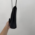 La Regale Black Satin Bow Crossbody Bag Purse Evening Formal Classic Timeless Photo 3