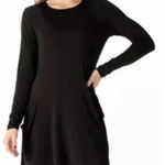 Betabrand Sweatshirt Long Sleeve Dress in Black Jersey Size Large Photo 0