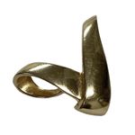 14k 14KT Gold V Initial Slide Yellow Gold Pendant Omega Fancy Photo 2