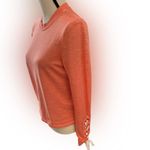 Alternative  Apparel - Coral Lace Up Tie Sleeve‎ Crewneck Sweatshirt Photo 2