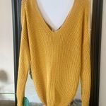 Alya Gold Tone Knot Back Sweater Photo 0