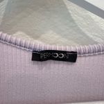 Paper moon Lavender Ribbed Ruched Drawstring Crop Top Women’s Small Made in USA Photo 2