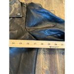 Elodie  faux leather motorcycle biker full zip jacket size medium belted Photo 6