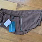 Pretty Penny Btq Brown cropped corset off the shoulder sleeve top Photo 2