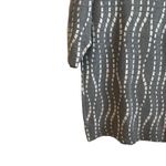 ZARA Women Sweater M Gray White Abstract Stripe Tunic 3/4 Sleeve Stretch Cozy Photo 4