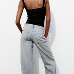 ZARA TRF HIGH WAIST Metal RING TRIM JEANS Size 4 NEW Photo 8