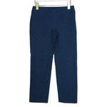 Loft Ann Taylor  Marisa Teal Blue Diamond Pattern Dress Pants Straight Leg 00 Photo 1