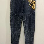 Disney Rock N' Roller Coaster Leggings Parks Black Acid Washed Retro Sz XS New Photo 0