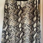 White Birch Oversized V-neck snake print soft tunic shirt size XL thin sweater shirt Photo 0