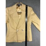 Ellen Tracy  Blazer Jacket Women 4 Petite Double Breasted Butter Yellow Photo 5