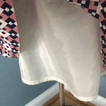 J.Crew silk diamond print navy & pink skate skirt Photo 3