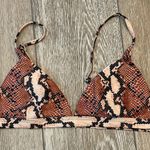 SheIn Swimwear Sz M Fabulous Bikini Top Digital Snakeskin Print Photo 0