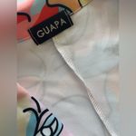 GUAPA Women’s Colorful Abstract Face Print Collared Casual Vest‎ Like New M/L Orange Size M Photo 7