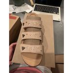 Clarks Collection Lureann Nora Leather Beige Strappy Comfort Shoes Size 12 W Photo 1