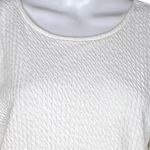 Anthropologie ARYA TEXTURED CREAMY WHITE PULLOVER ROUND NECK TOP S Photo 4