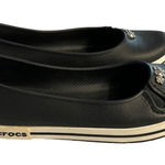 Crocs Ballet Flats Womens 6 Black Rhinestone Slip On Casual Shoes Comfort Photo 0