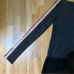 BCBG Max Azria Lace Panel Black Long Sleeve Shirt S Knit Top  Women Blouse Photo 8