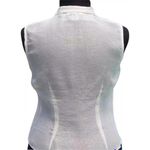 Cache Ivory Silk Gold Lurex Sparkle Hand Crochet Brown Beads Top $118 New NWT Photo 6