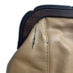 Boutique Vintage Leather Clutch Handbag Purse Brown Photo 2