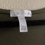 Leith - Elegant Olive Green Long Sleeve Midi Dress with slit - Size S Photo 2