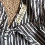 Fourteen & 9th Navy & White Striped Peplum Tank Top.  Size Small Photo 1