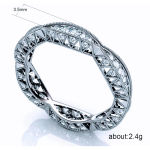 Boutique 1 Ct Pave 18k Gold Plated Simulated Diamond Eternity Wedding Band Ring,‎ Size 9 Photo 8