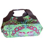 Amy Butler for Kalencom Sweet Rose Tote Organic Cotton Colorful Floral Large Green Photo 5