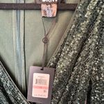 DKNY  by Donna Karan Sequin Knit Surplice V-Neck Long Sleeve Tie Waist Mini Dress Photo 9