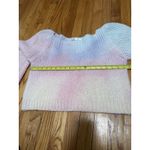 Love Shack Fancy  Rosie Baby Alpaca Wool Pastel Rainbow Crochet Sweater Large Photo 5