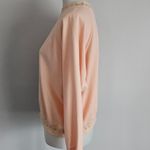 Vintage PS Sport 90s Peach Floral Embroidered Crewneck Sweatshirt Size Medium Photo 3