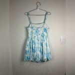 Trixxi Women’s Blue Floral Bubble Hem Mini Dress Size XL - Summer Sundress Photo 5