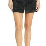 BLANK NYC  Women's Black Alder Suede Leather Zip Front Pocketed Mini Skirt Size 29 Photo 0