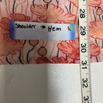 Floral Silk Blend Peasant Blouse with Lace Detail Red Size M Photo 7