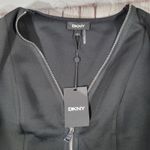 DKNY Black Sleeveless Zip Front Scuba Mini Dress XS NWT Photo 4