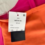 Lands End Orange & Magenta Pink One Shoulder Swimsuit Size M Photo 8