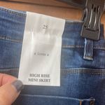 A loves A New  short dark wash blue denim mini  skirt Photo 8