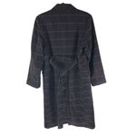 A New Day Womens Brown & Blue Plaid Long Trench Coat Wool Blend Size S Photo 1