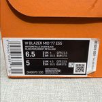 Nike Blazer Mid ’77 ESS White Metallic Silver Black Women’s Size 6.5/Mens 5 Photo 1