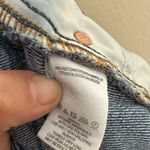 Free People  27 Waist Button Fly A-line Denim Raw Edge Distressed Mini Skirt Photo 6