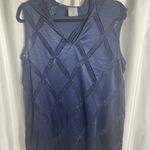 Alexa & Stella Women’s Plus Size 1X Blue Sleeveless Swim Cover Up Pullover Photo 0