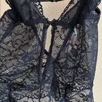 Victoria's Secret Vintage  Y2k black lace sexy thong Bodysuit Teddy Lingerie S Photo 2
